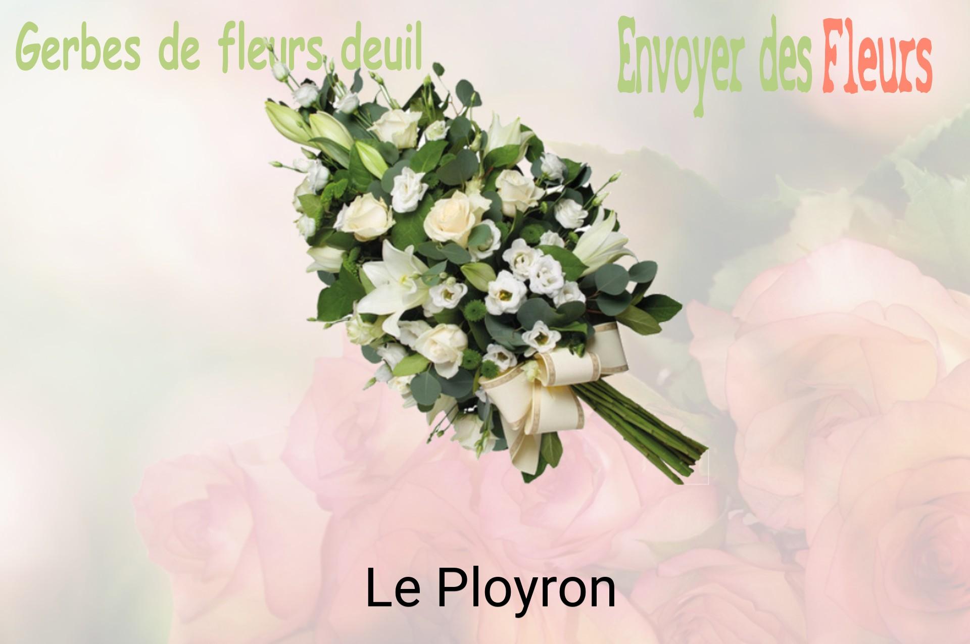 Gerbe de fleurs de deuil livrée à Le Ployron